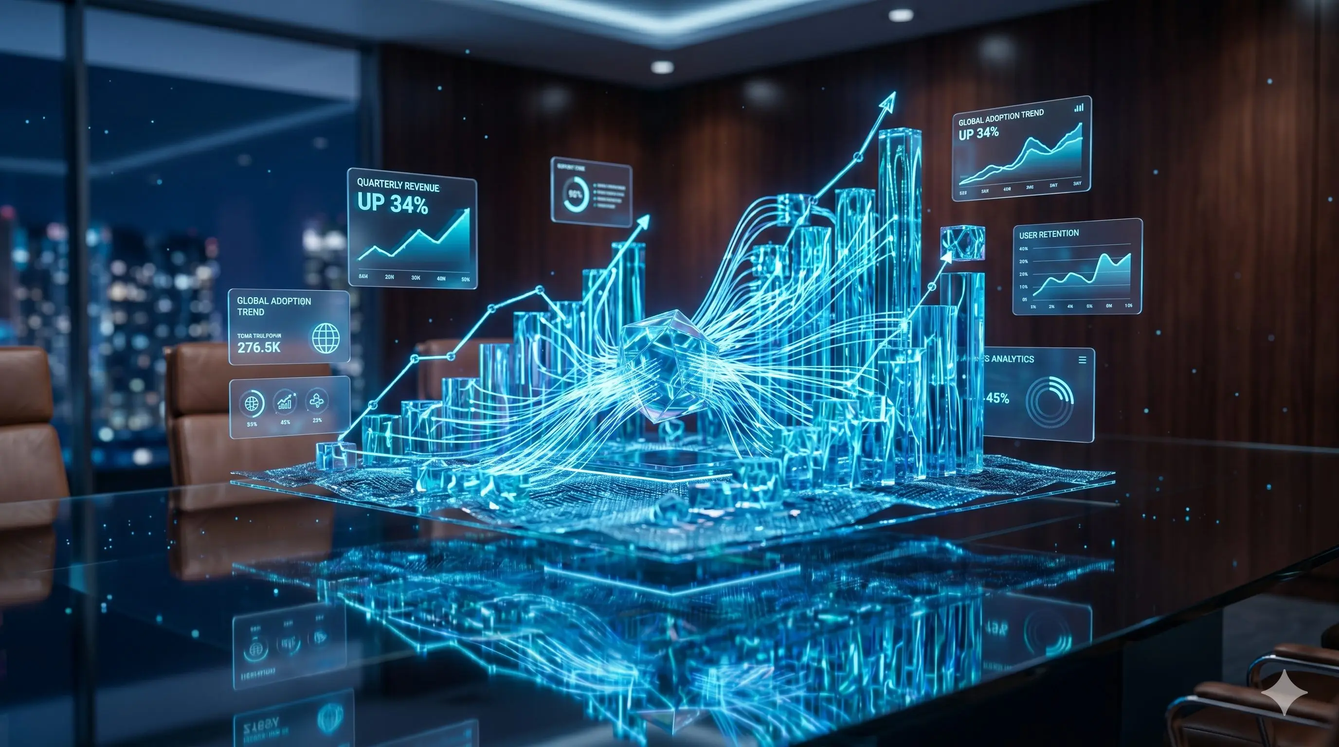Growth analytics sculpture