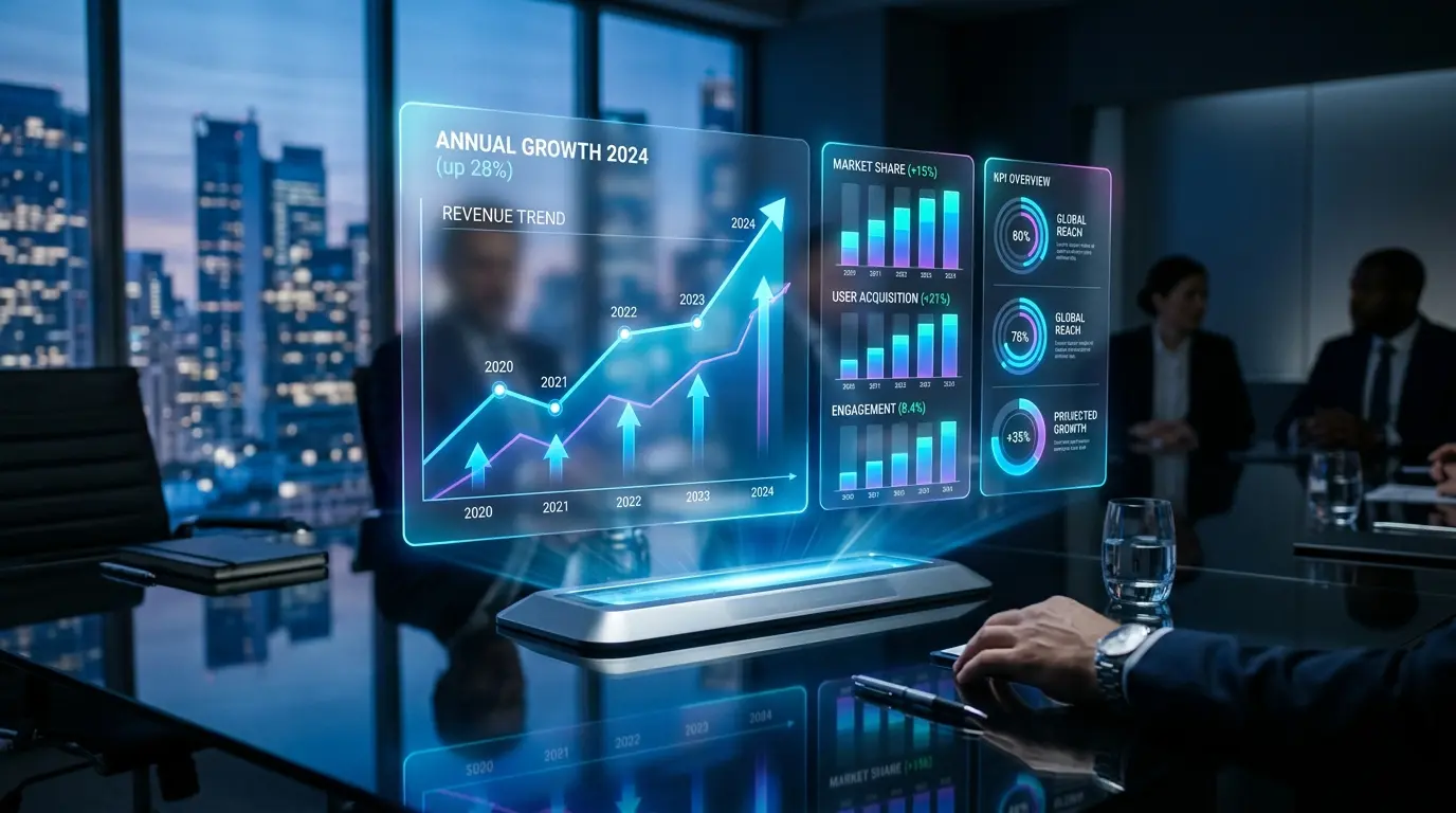 Annual growth dashboard